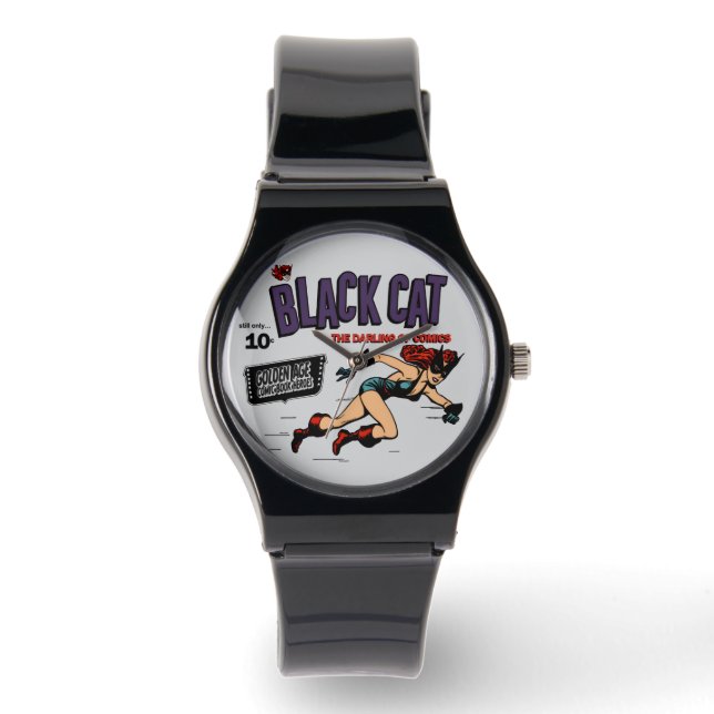 1940's Black Cat Comic Watch Armbanduhr (Vorderseite)