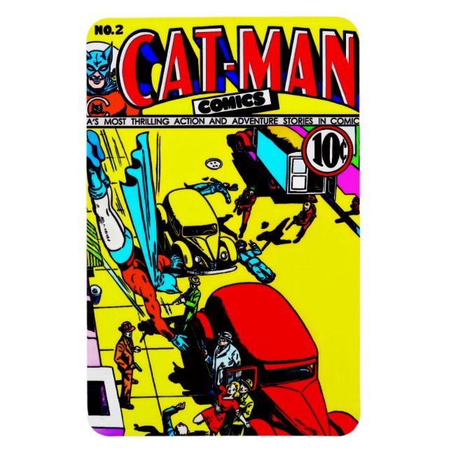 1940's CAT-MAN Comics Magnet (Vertikal)