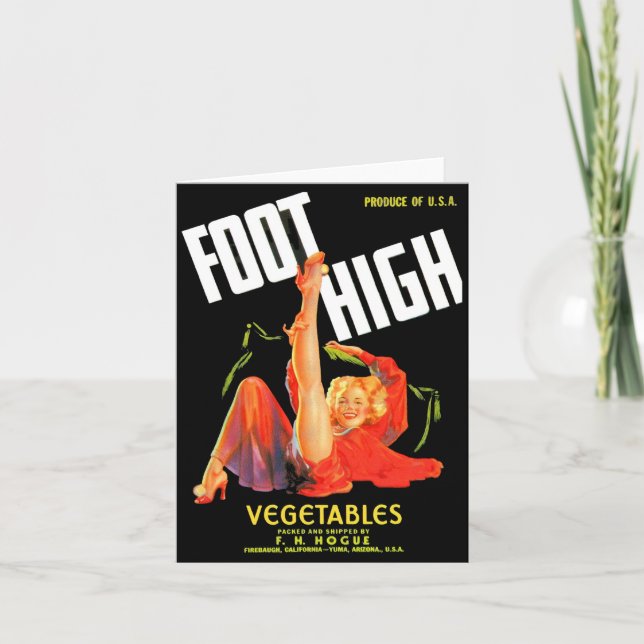 1940s marmite étiquette pied légumes hauts légumes (Devant)