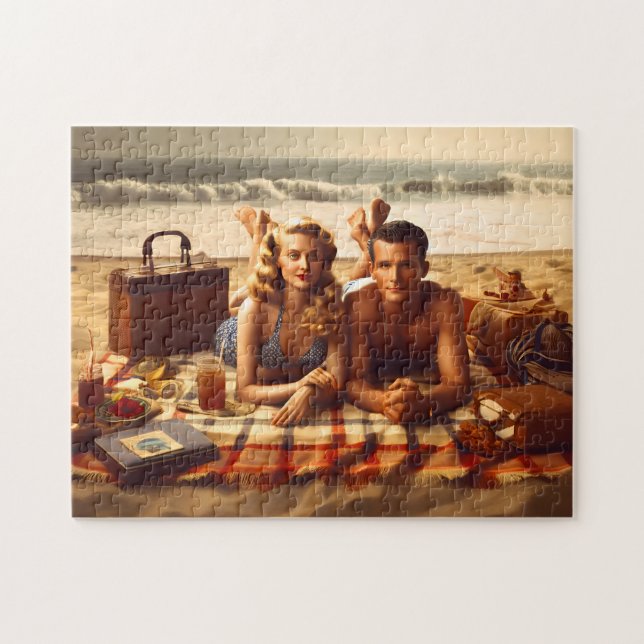 1940's Seaside Love Coastal Beach Romance (Horizontal)
