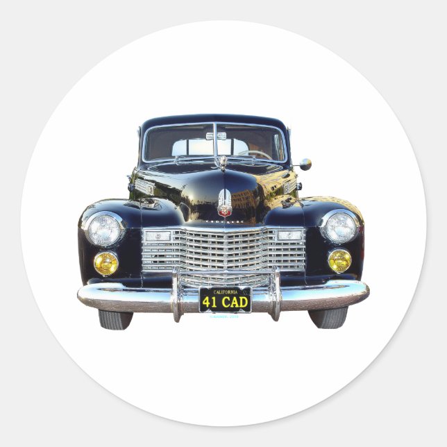 1941 CADILLAC RUNDER AUFKLEBER (Vorderseite)