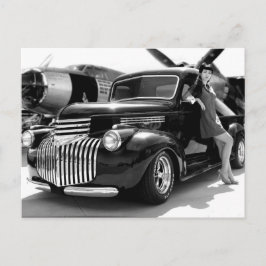 1941 Chevy Frisierte Auto Lieferwagen Truck Button Postkarte