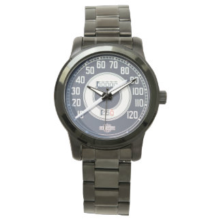 1941 Harley Davidson Montre à quartz en acier inox