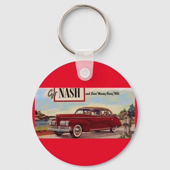 1941 Nash-Automobilanzeige Schlüsselanhänger (Vorderseite)