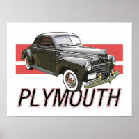 1941 Plymouth Coupe mit Grafik und Text.