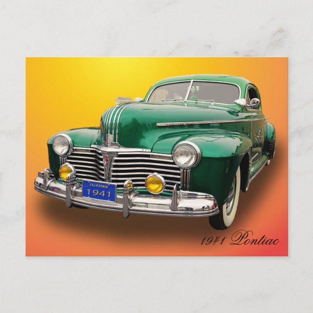 1941 PONTIAC POSTKARTE (Vorderseite)