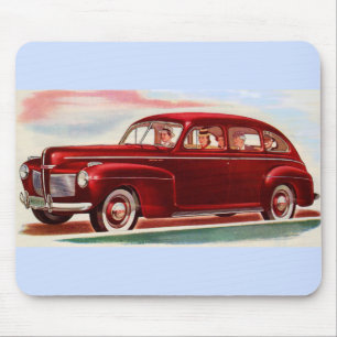 1941 roter Quecksilber 8 Mousepad