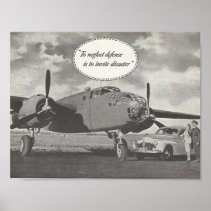1941 Werbethema Verteidigung. Flugzeuge. Poster