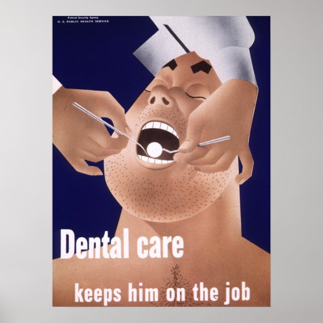 1942 Vintages Navy Dental Health Poster (Vorne)