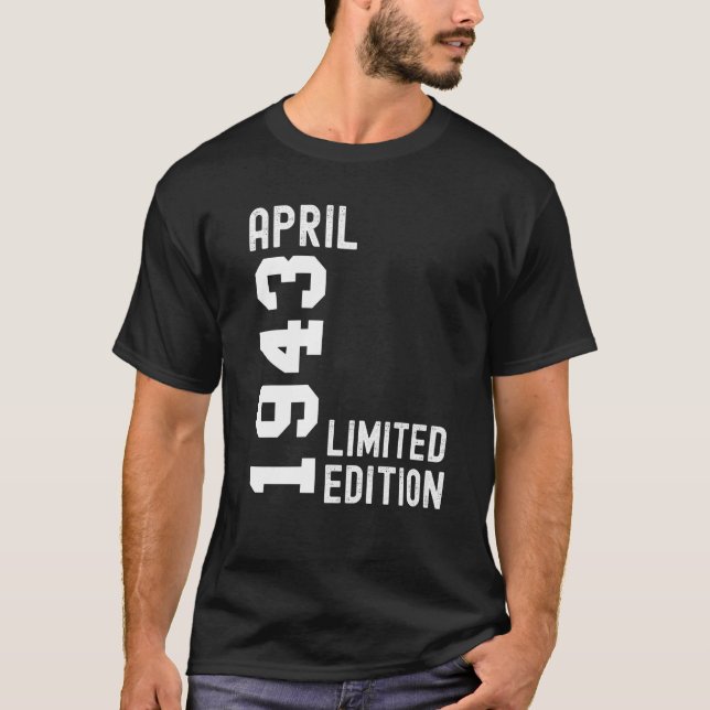 1943 April Happy Birthday Party T-Shirt (Vorderseite)