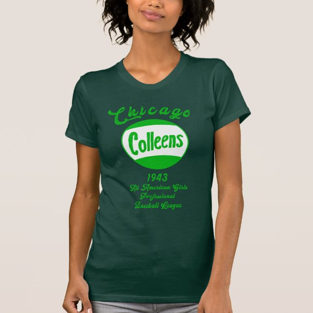 1943 Chicago Colleens AAGPB ⚾ Baseball History T-Shirt (Vorderseite)