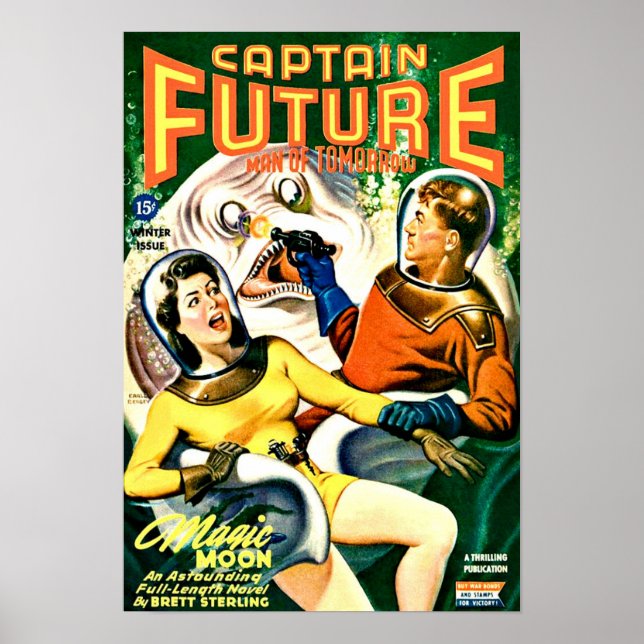 1944 Captain Future Cover Poster (Vorne)
