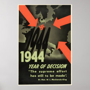 1944 Kanada WWII Propagandaplakat Jahr der Poster