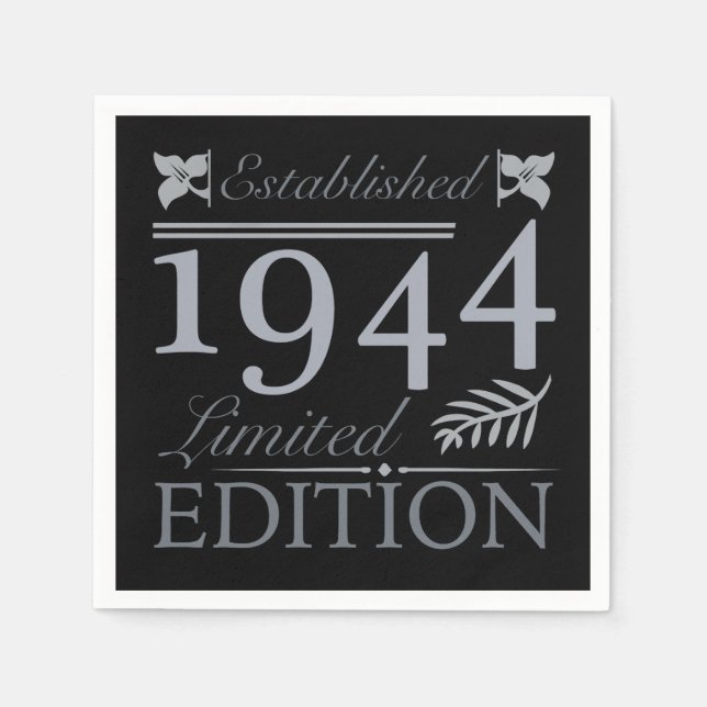 1944 Limited Edition 80 Jahre alt Serviette (Vorderseite)