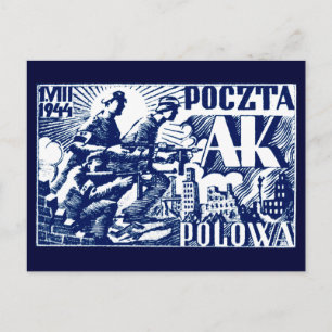 1944 Warschau überraschend Postkarte