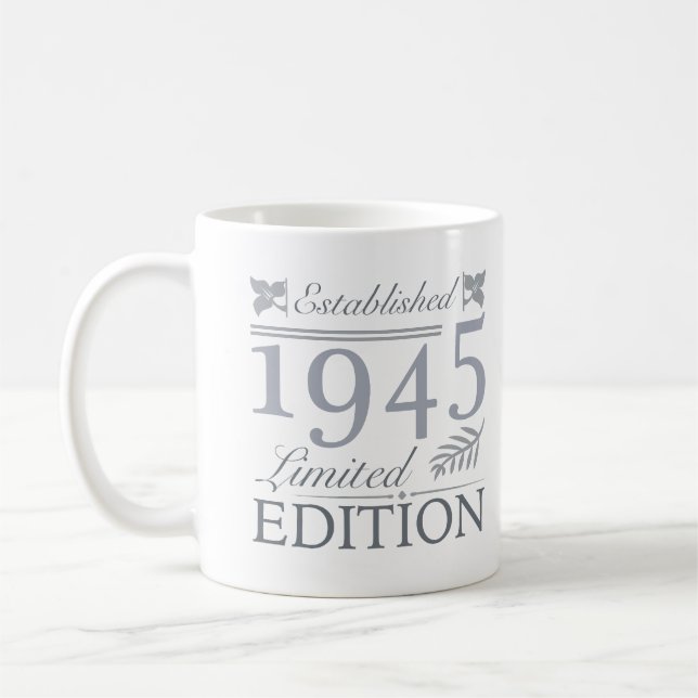 1945 Limited Edition 80. Geburtstag Kaffeetasse (Links)