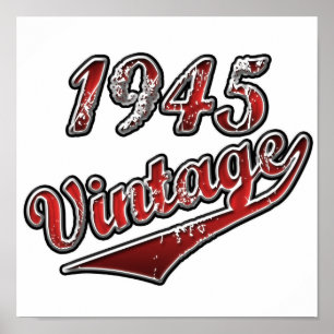 1945 Vintag Poster
