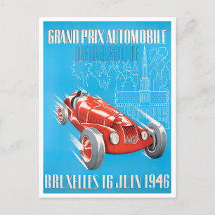 1946 Brüssel Grand Prix Veteranenrennen Postkarte