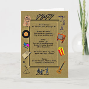 1947 Greatevents Birthday Card Karte