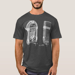 1947 Iconic Jukebox Patent - Baby Boomer 1950s Mus T-Shirt