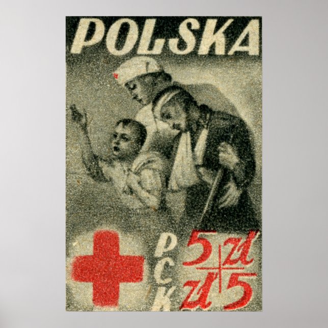 1947 Polnisches Rotes Kreuz Poster (Vorne)