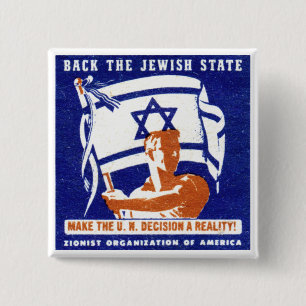 1947 zionistisches Plakat Button