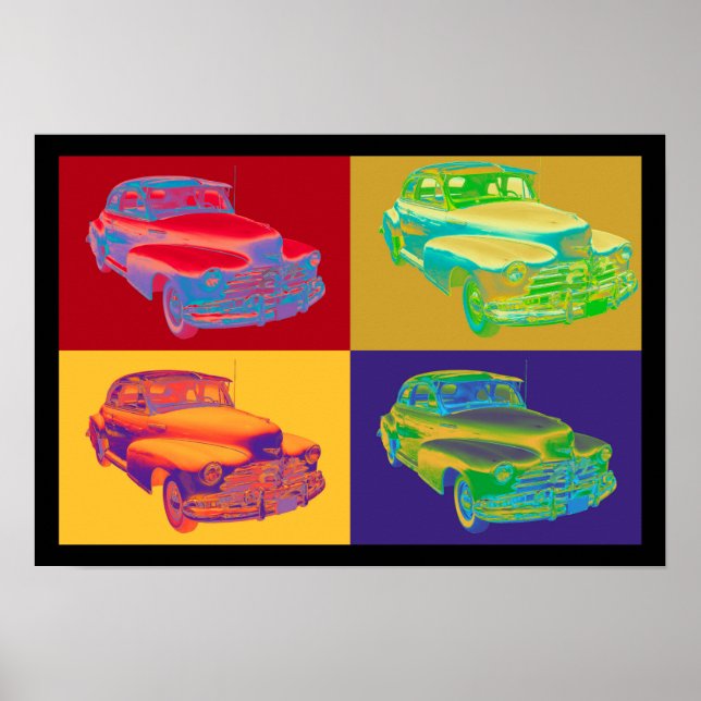 1948 Chevrolet Fleetmaster Antiker Pop Kunst, Dich Poster (Vorne)