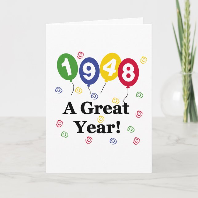 1948 ein großes Jahr-Geburtstag Karte (Vorderseite)