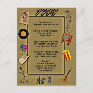 1948 Greatevents Birthday Card Postkarte