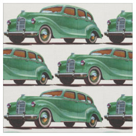 1948 grüner Austin Devon-Druck Stoff
