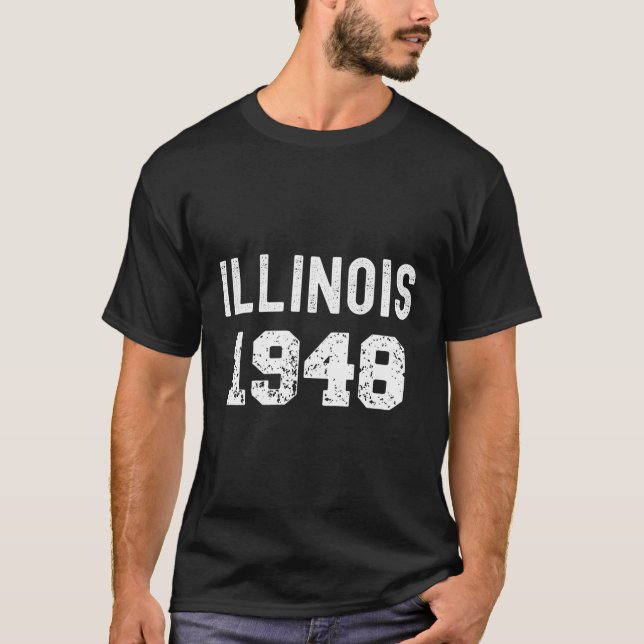 1948 Illinois Jahr Staat Erinnerungen T-Shirt (Vorderseite)