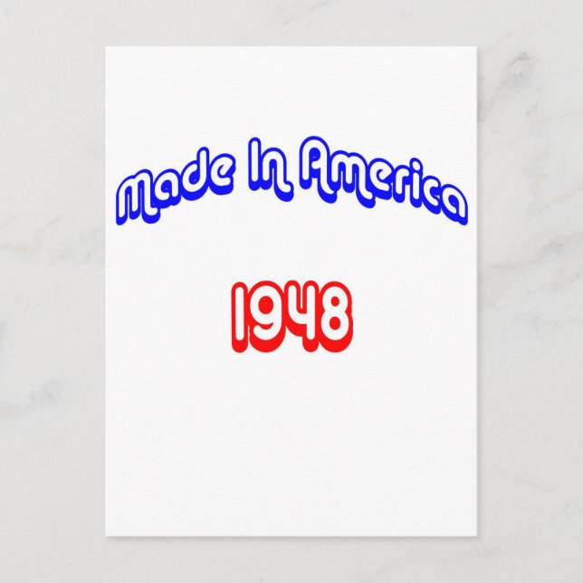 1948 in Amerika Postkarte (Vorderseite)