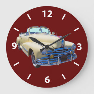 1948 Konvertible Autos mit Pontiac Silver Streak Große Wanduhr