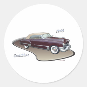 1949 CADILLAC RUNDER AUFKLEBER