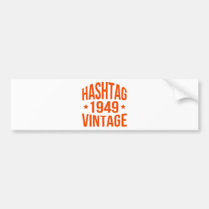 1949 Hashtag Vintag Autoaufkleber