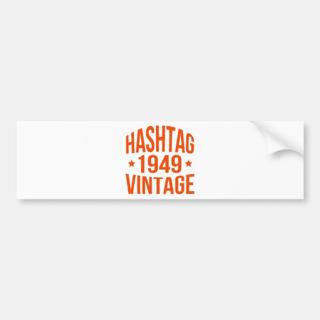 1949 Hashtag Vintag Autoaufkleber (Vorne)