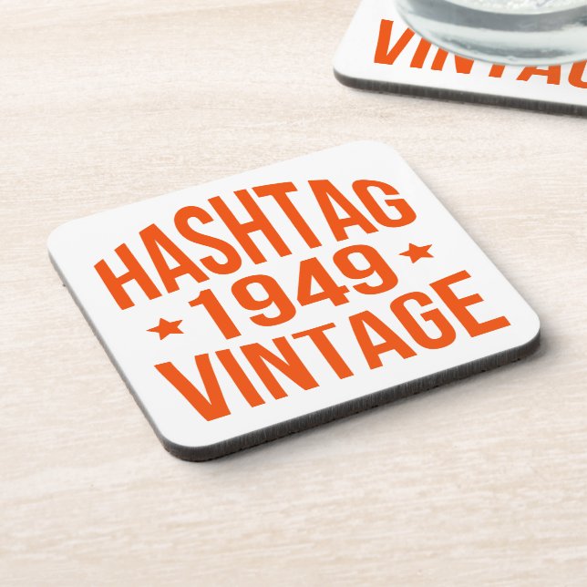 1949 Hashtag Vintag Getränkeuntersetzer (Linke Seite)