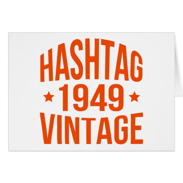 1949 Hashtag Vintage (Vorderseite (Horizontal))