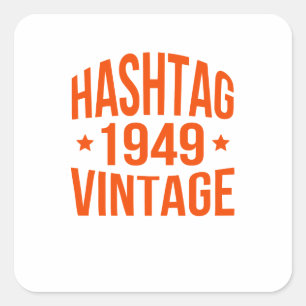 1949 Hashtag Vintage Aufkleber