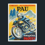 1949 Vintages Motorrad-Rennen in Pau Postkarte<br><div class="desc">1949 Pau Motorrad Vintage Rennstrecke Postcard</div>