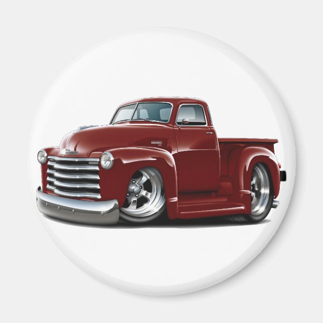 1950-52 Chevy Maroon Truck Magnet (Vorne)