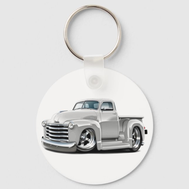 1950-52 Chevy White Truck Schlüsselanhänger (Vorderseite)