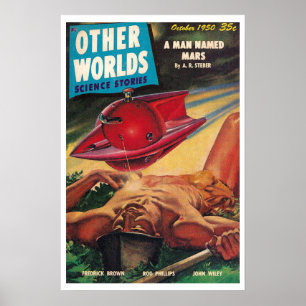 1950! ANDERE WELTEN SCI FI PULP POSTER