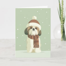 1950 Christmas Shih Tzu Karte
