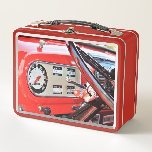 1950 Classic Pickup Truck Dashboard Metall Brotdose (Vorderseite)