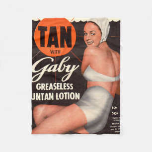 1950 Gaby Suntan Lotion ad Fleecedecke
