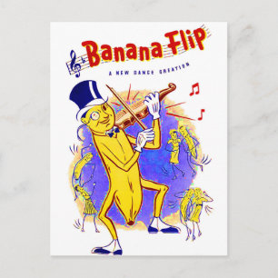 1950 Gedreht Notendecke für Bananen Postkarte