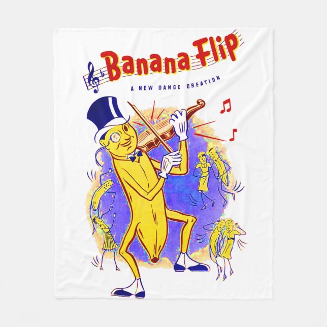 1950 Gedreht Notendruck in Banana Fleecedecke (Vorderseite)