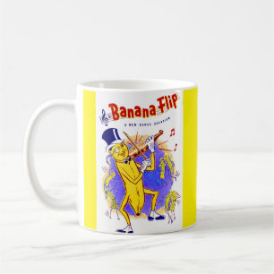 1950 Gedreht Notendruck in Banana Kaffeetasse