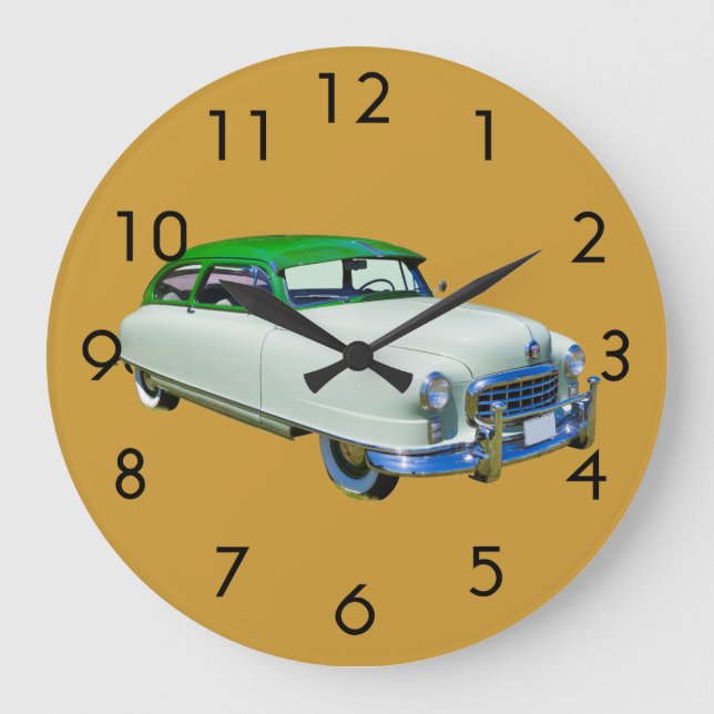 1950 Nash Ambassador Antique Car Große Wanduhr (Vorderseite)
